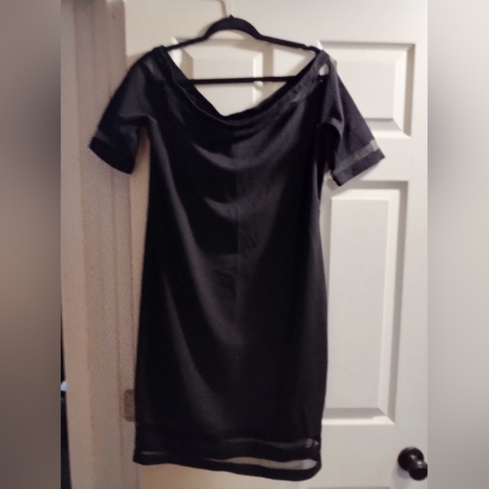 NWT Bold Elements Elegant Black Off-Shoulder Dress